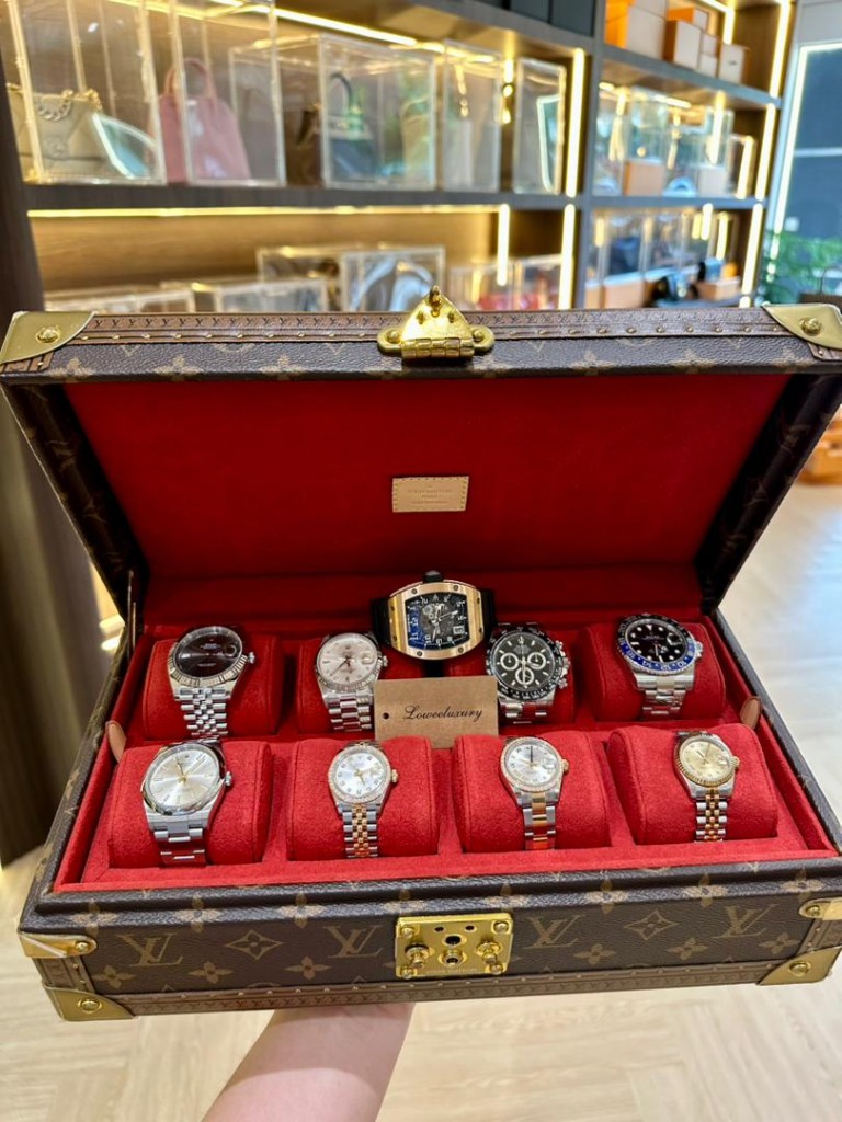 Louis Vuitton watch trunk with premium timepieces
